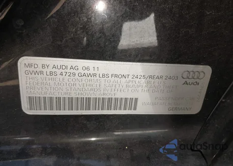 2012 Audi A4 2.0T Premium z USA, uszkodzony, nr VIN WAUAFAFL9CN001274